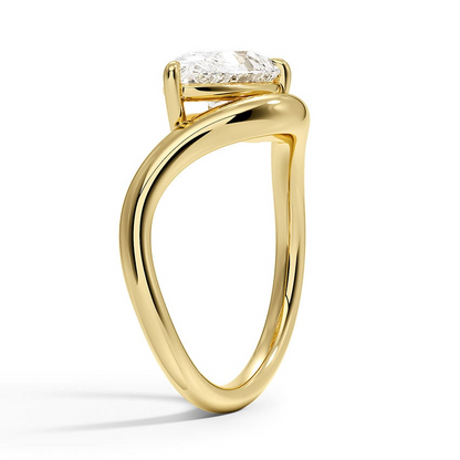 1 1/4 CT Lab Grown Diamond 18KT Gold Solitaire Engagement Ring