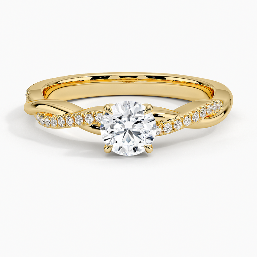 1/2 CT Lab Grown Diamond Twisted Band Half Eternity Ring