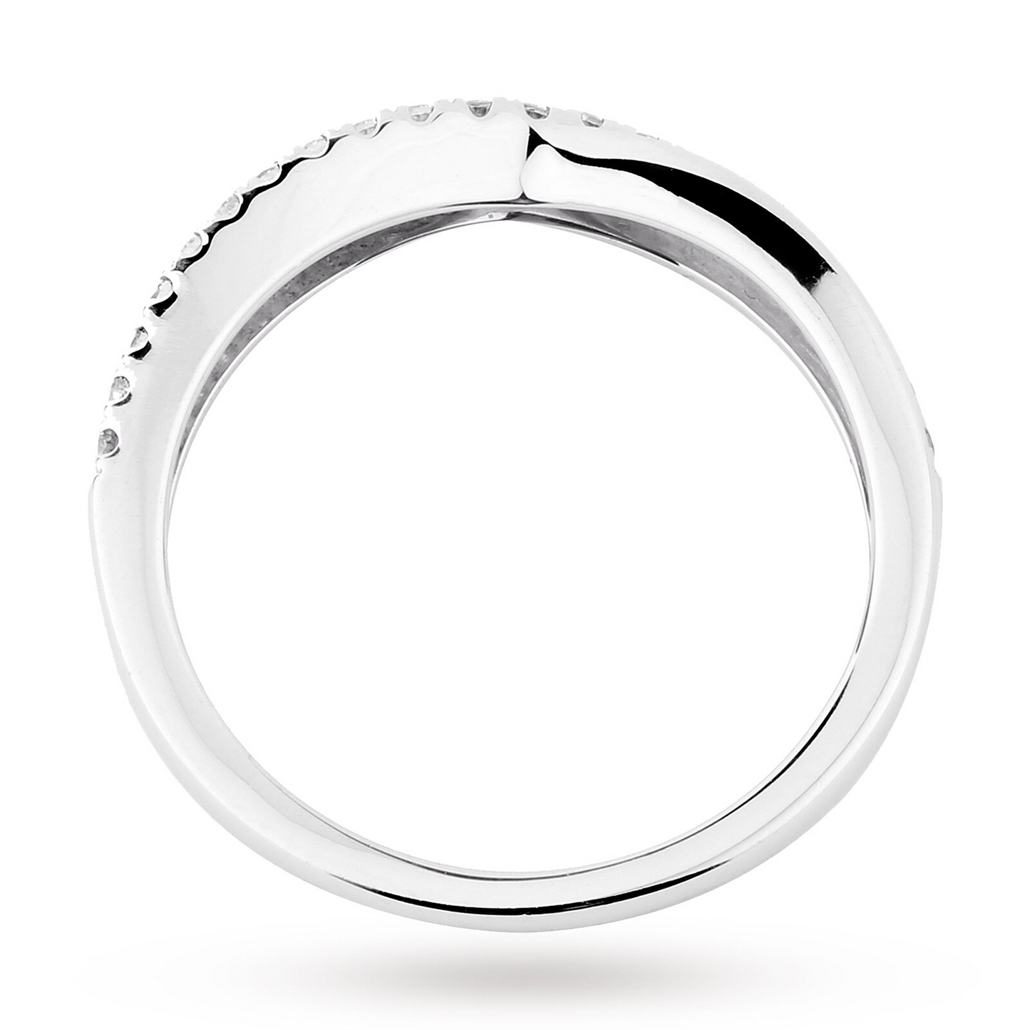 Infinity Pattern Lab Grown Diamond Gold Wedding Band