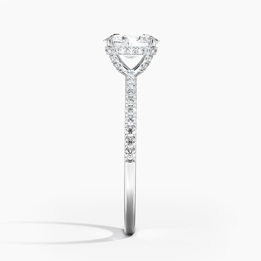3/4 CT Half Eternity Oval Cut Lab Grown Diamond Ring