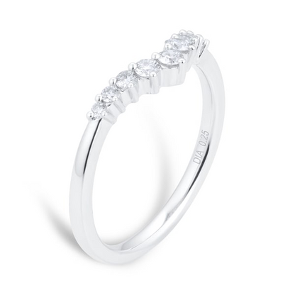 White Gold Minimalist Lab Created Wedding Band