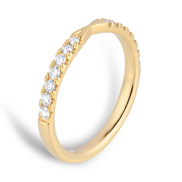 18KT Yellow Gold Lab Grown Diamond Wedding Band