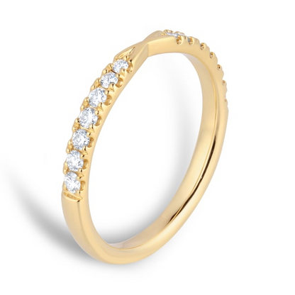 18KT Yellow Gold Lab Grown Diamond Wedding Band