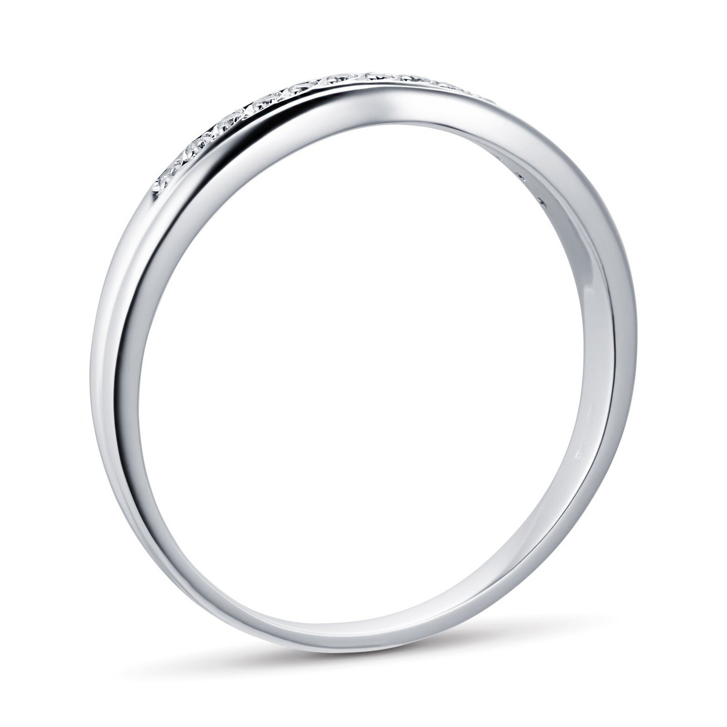 White Gold Lab Grown Diamond Set Wedding Band