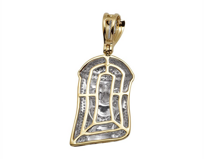 Jesus Face Lab Grown Diamond Gold Pendant