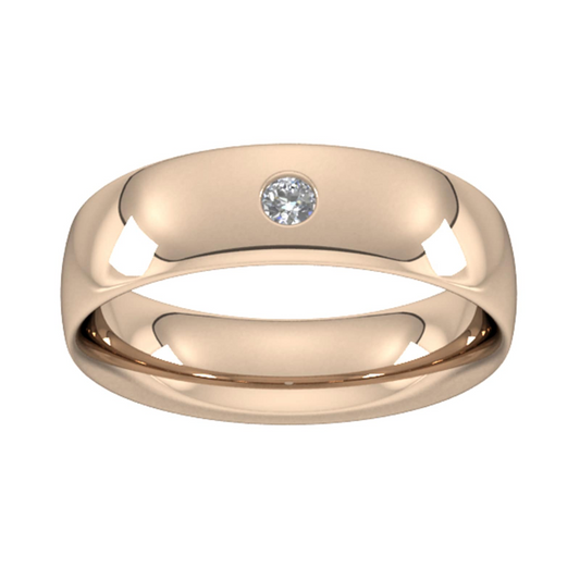 Rose Gold Flush Setting Lab Diamond Wedding Band
