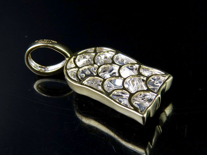Jesus Face Yellow Gold Lab Grown Diamond Pendant