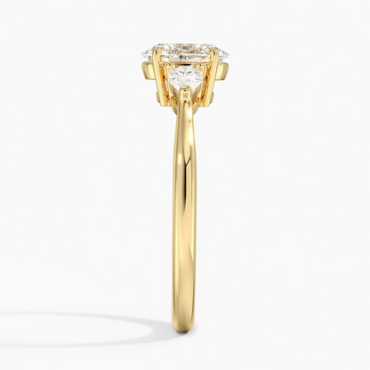 3/4 CT Lab Grown Diamond 3 Stone Engagement Ring