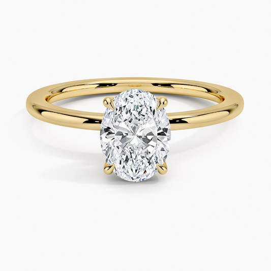 1 1/4 CT Oval Cut Lab Grown Diamond Solitaire Engagement Ring