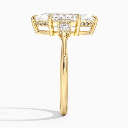 21/2 CT Marquise Lab Grown Diamond Three Stone Ring