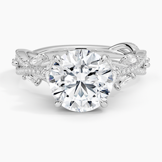 2 1/2 CT Lab Grown Diamond Cluster Engagement Ring