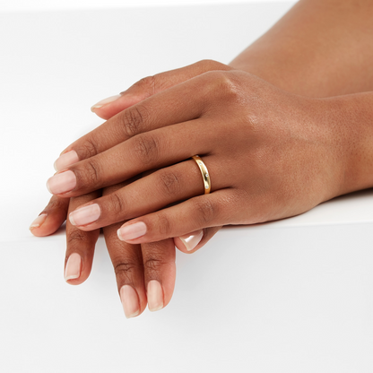 18KT Yellow Gold Flush Setting Wedding Band