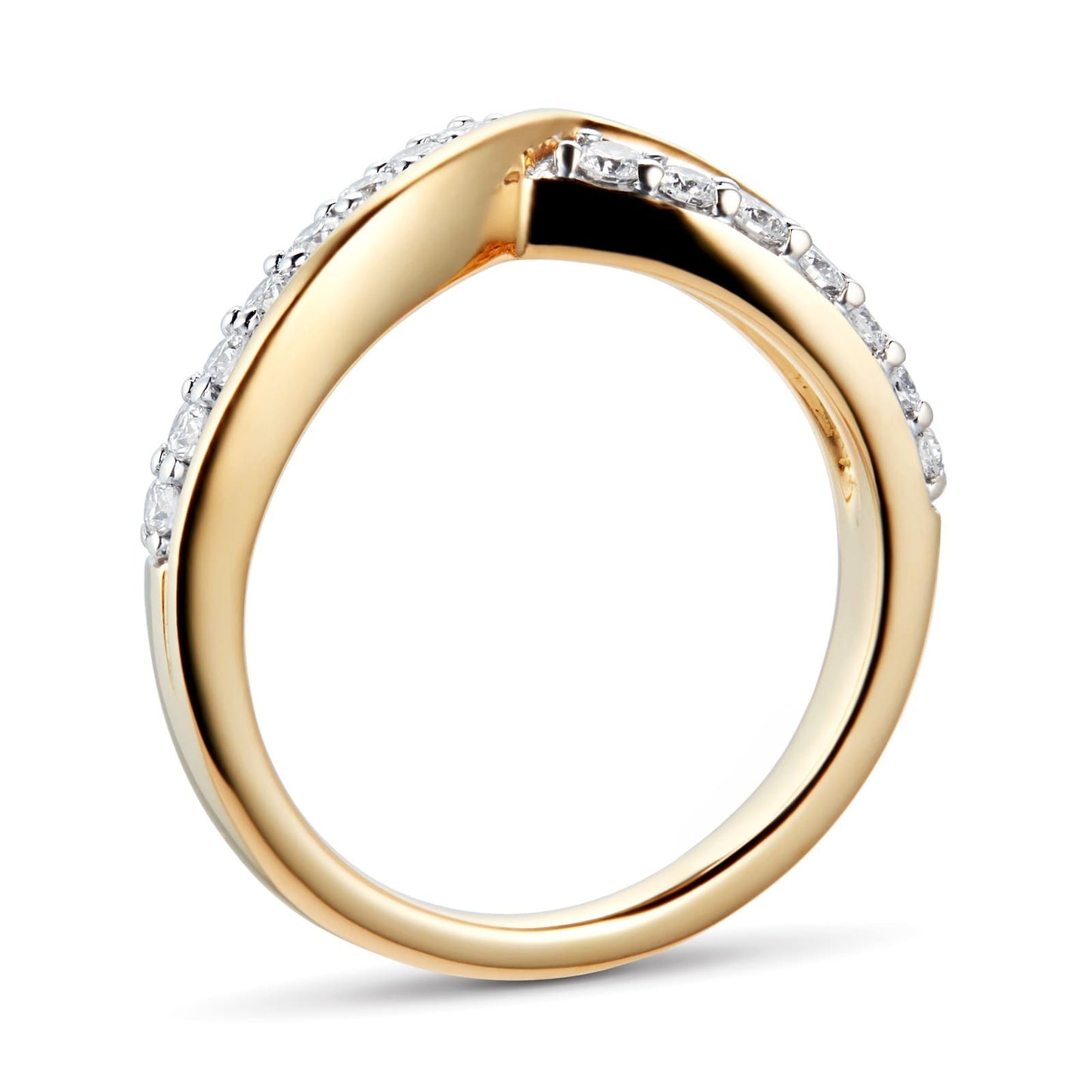 Two Tone Lab Grown Diamond Wedding Band