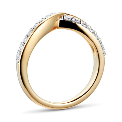 Two Tone Lab Grown Diamond Wedding Band