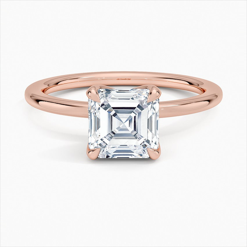 1 1/2 CT Asscher Cut Lab Grown Diamond Solitaire Ring