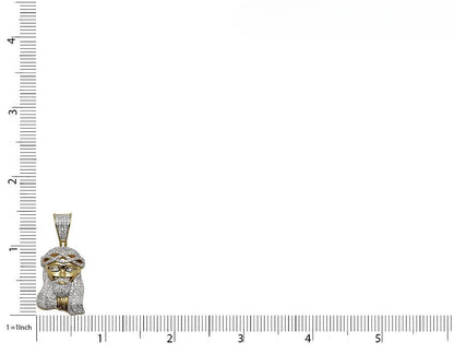 10K Gold Lab Grown Diamond Custom Jesus Pendant