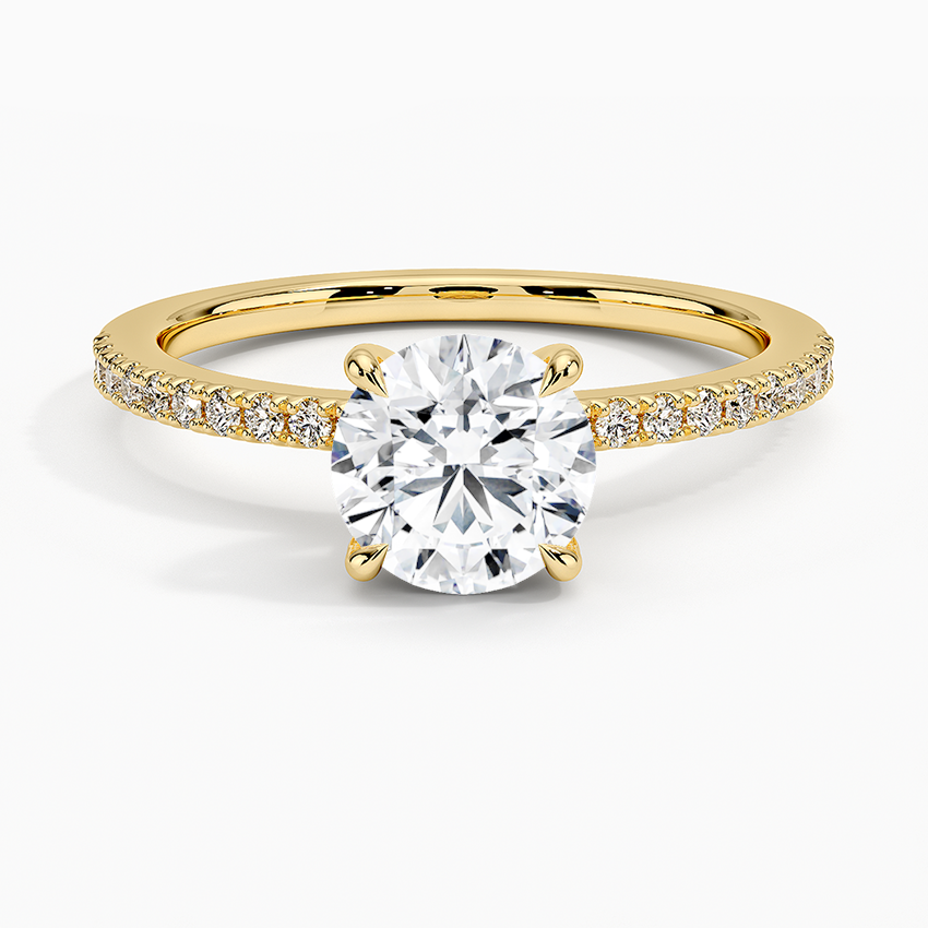 1 CT  Half Eternity 18kt Solid Gold Lab Grown Diamond Ring