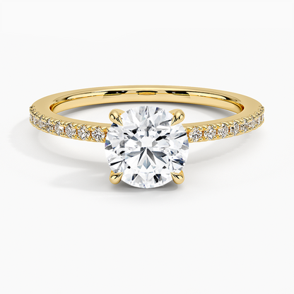 1 CT  Half Eternity 18kt Solid Gold Lab Grown Diamond Ring
