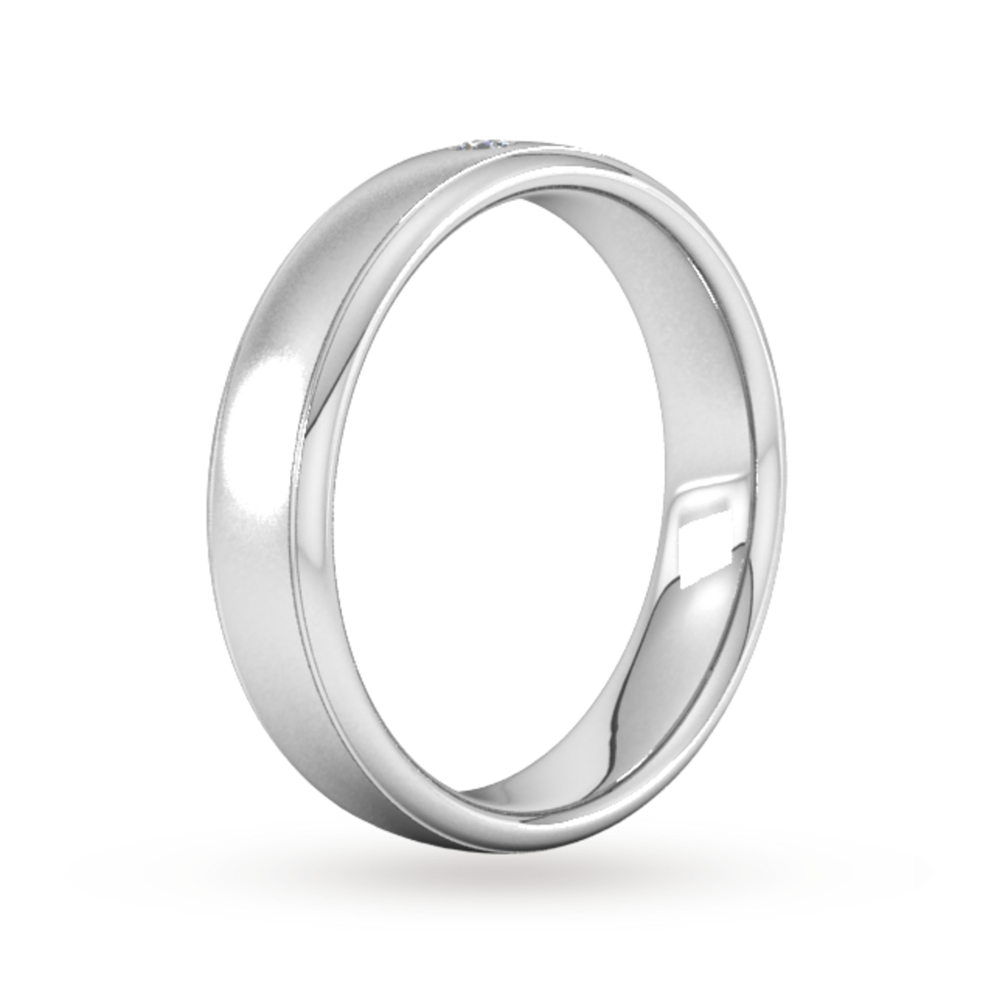 5 MM Lab Diamond Yellow Gold Wedding Band For Men