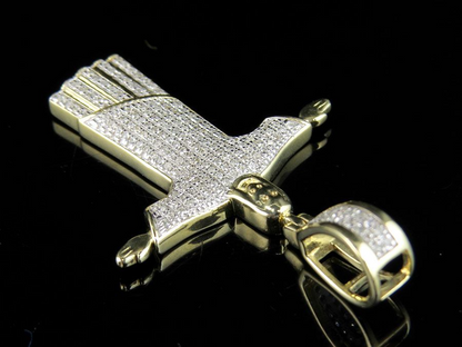Christ The Redeemer Lab Grown Diamond Yellow Gold Pendant