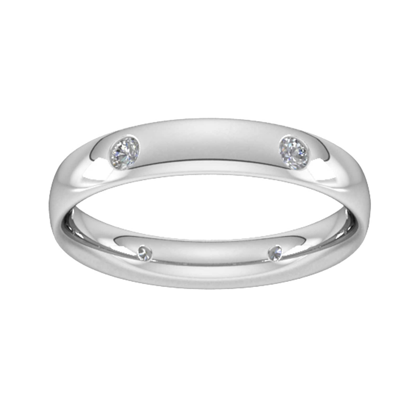 Lab Grown Diamond Flush Setting Wedding Band For Men