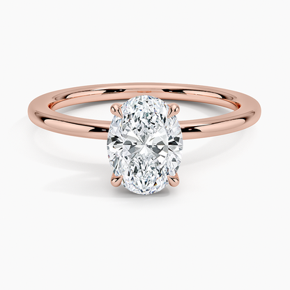 1 1/4 CT Oval Cut Lab Grown Diamond Solitaire Engagement Ring