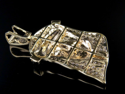 Iced Out Gold Lab Grown Diamond Jesus Pendant