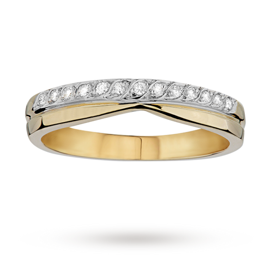 Two Tone Lab Grow Diamond Wedding Band For Women