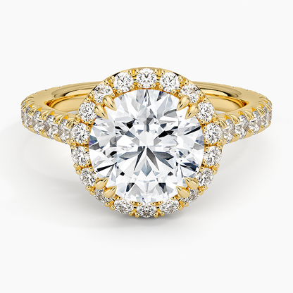 2 1/2 CT Lab Grown Diamond 3/4 Eternity Halo Ring