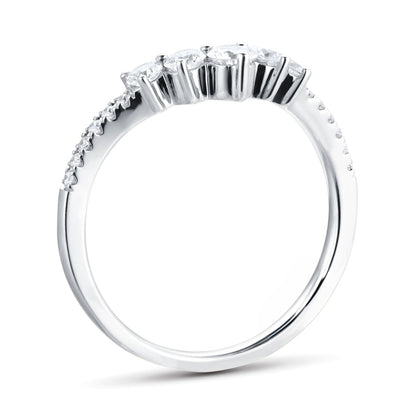 Yellow Gold Lab Diamond Wedding Band For Daily Wear