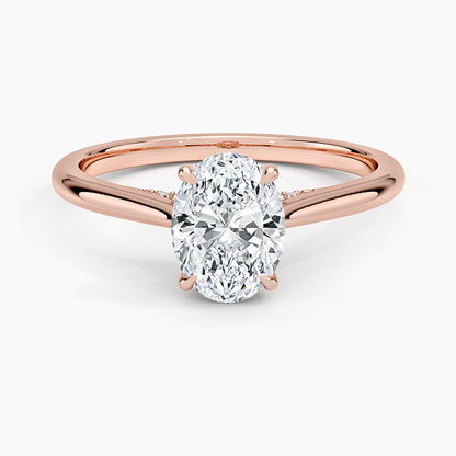 1 CT Lab Grown Diamond Solid Gold Engagement Ring