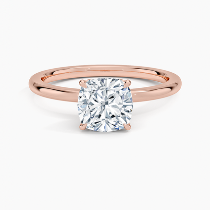 1 1/4 CT Cusion Cut Lab Grown Diamond Solitaire Ring