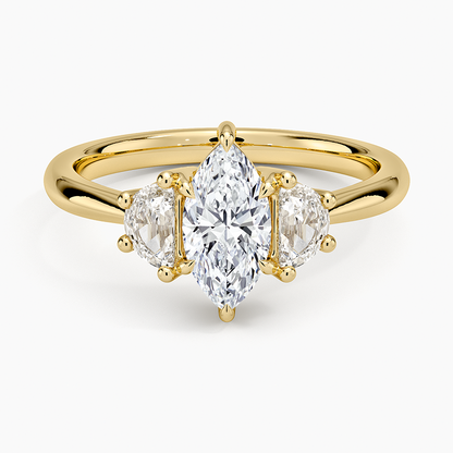 3/4 CT Lab Grown Diamond 3 Stone Engagement Ring