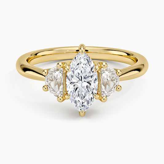 3/4 CT Lab Grown Diamond 3 Stone Engagement Ring