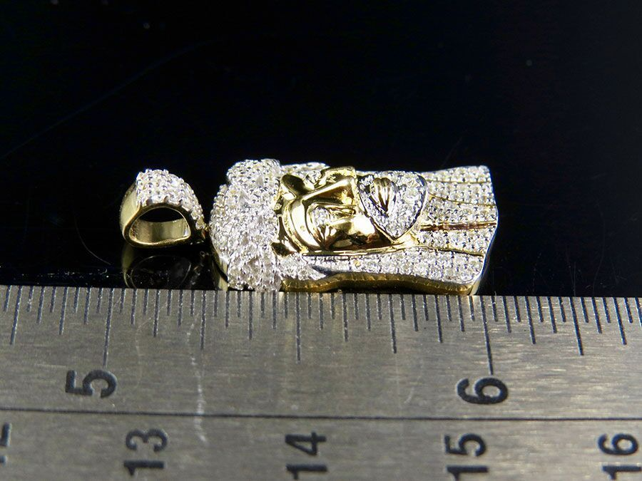 Solid Gold Lab Grown Diamond Jesus Hip Hop Pendant