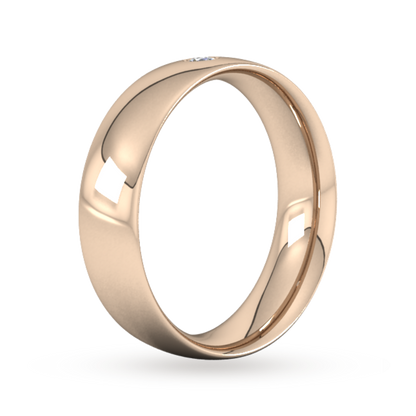 Rose Gold Flush Setting Lab Diamond Wedding Band