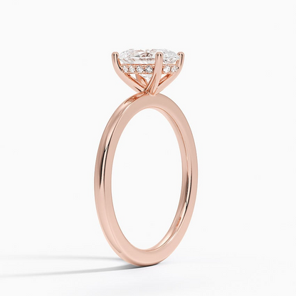 1 1/4 CT Lab Grown Diamond Hidden Halo Solitaire Engagement Ring