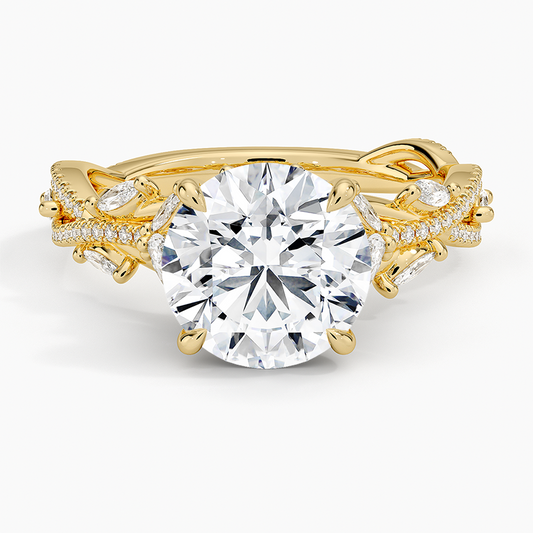 2 1/2 CT Lab Grown Diamond Cluster Engagement Ring