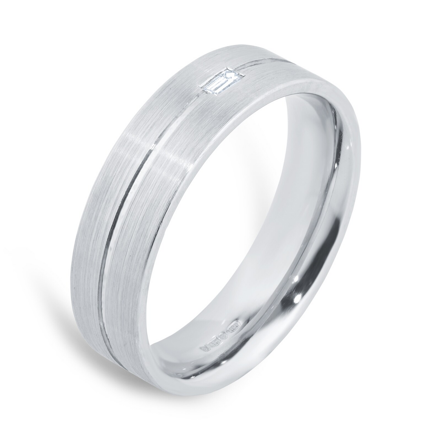 East West Lab Grown Diamond Gold Wedding Band