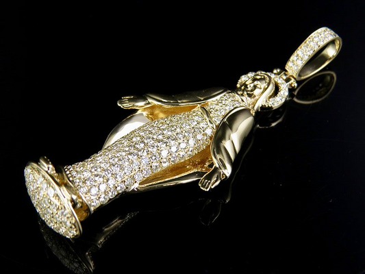 Mother Mary Shrine Lab Grown Diamond Pendant