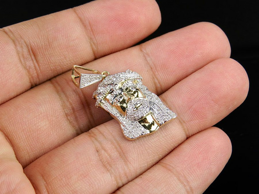 Jesus Chain Gold Lab Grown Diamond Pendant