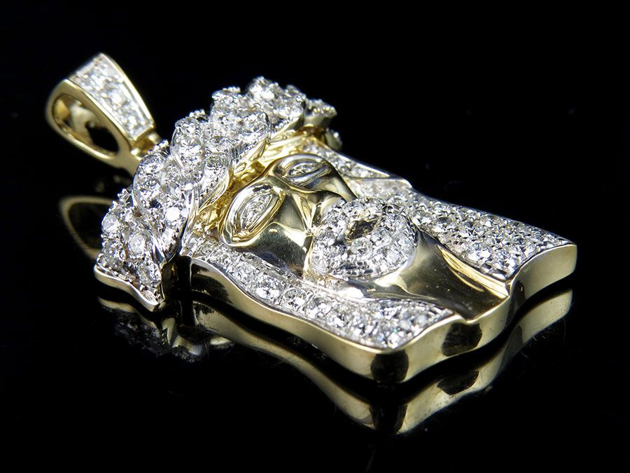 Lab Grown Diamond Gold Customize Jesus Pendant