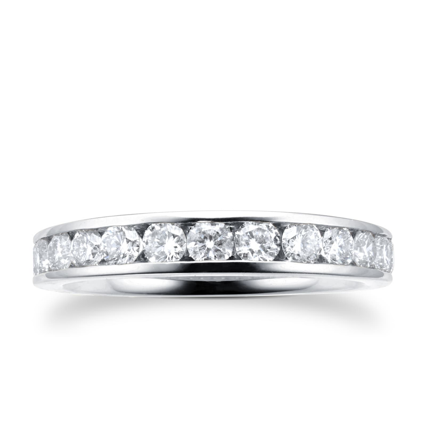 Channel Setting Lab Grown Diamond Gold Wedding Band