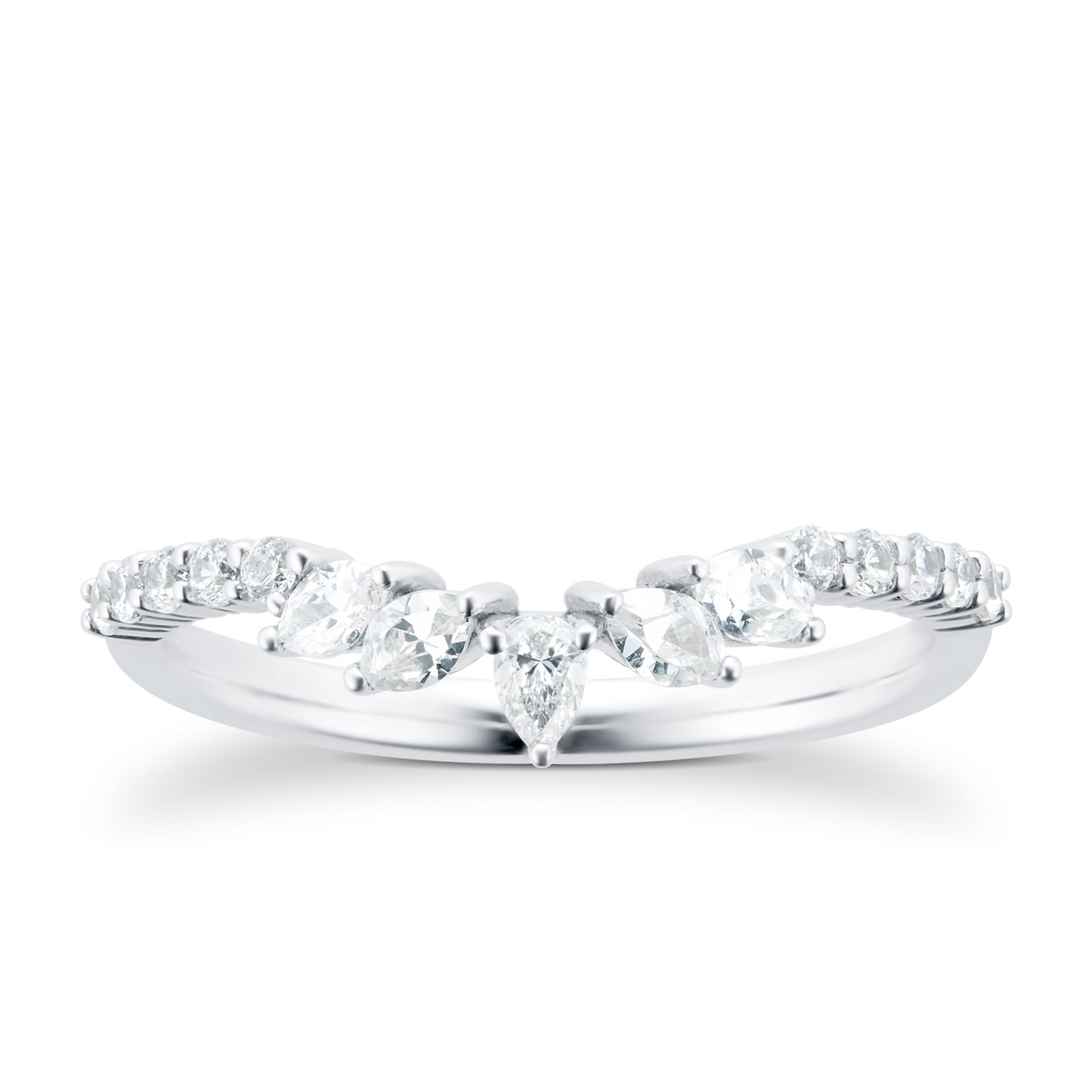 Lab Grown Diamond Pear & Marquise Shaped Wedding Band