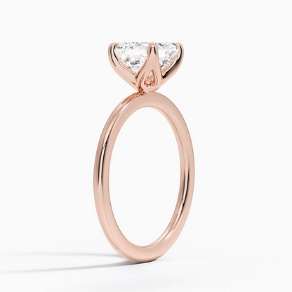 1 1/2 CT Asscher Cut Lab Grown Diamond Solitaire Ring