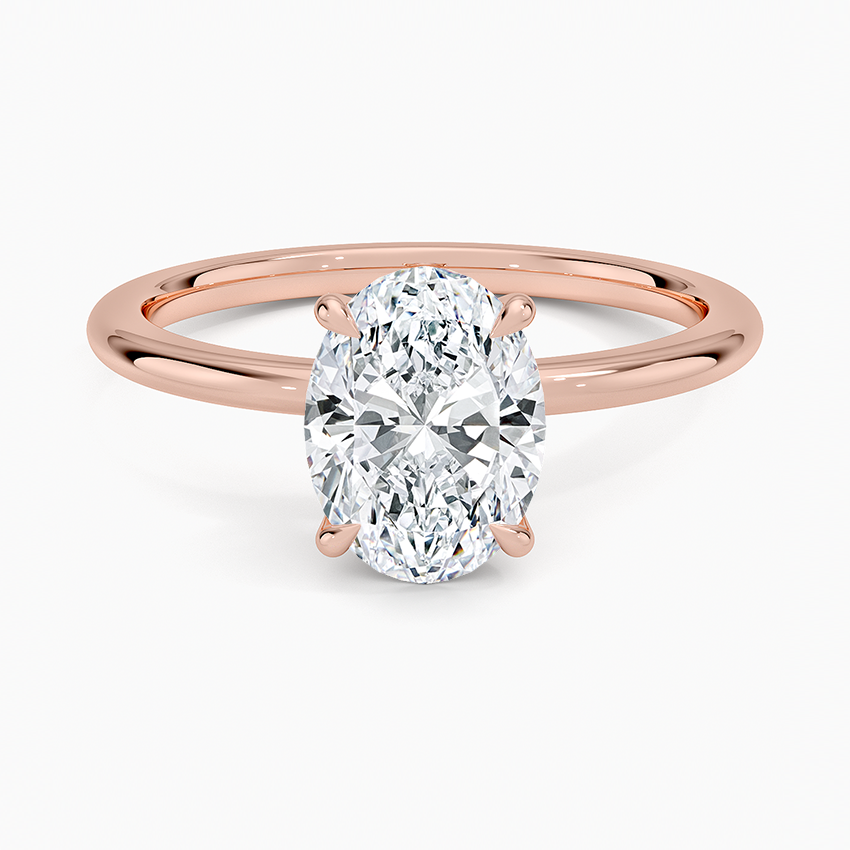 1 1/2 CT 1.5mm Ring Lab Grown Diamond Yellow Gold Solitaire Engagement Ring