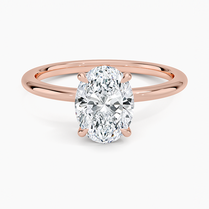 1 1/2 CT 1.5mm Ring Lab Grown Diamond Yellow Gold Solitaire Engagement Ring