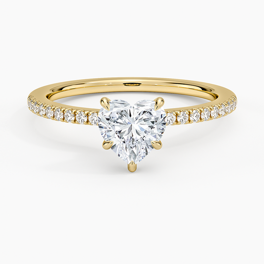 1 CT Lab Grown Diamond Half Eternity Hidden Halo Ring