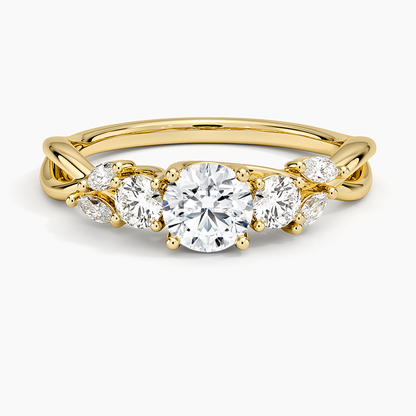 1/2 CT Lab Grown Diamond 7 Stone Engagement Ring