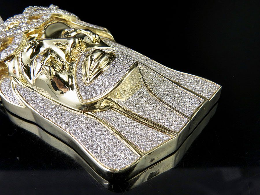 Crying Jesus Iced Out Lab Grown Diamond Pendant